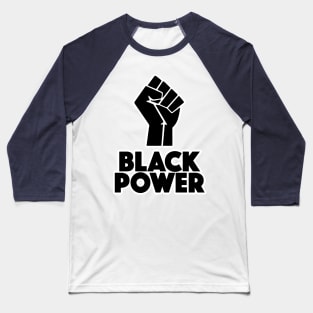 Black Power Fist Baseball T-Shirt